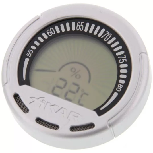 Xikar PuroTemp digitális humidor higrométer - ezüst