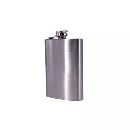 Rozsdamentes acél flaska, laposüveg - 5 oz. = 1.47dl-króm színű