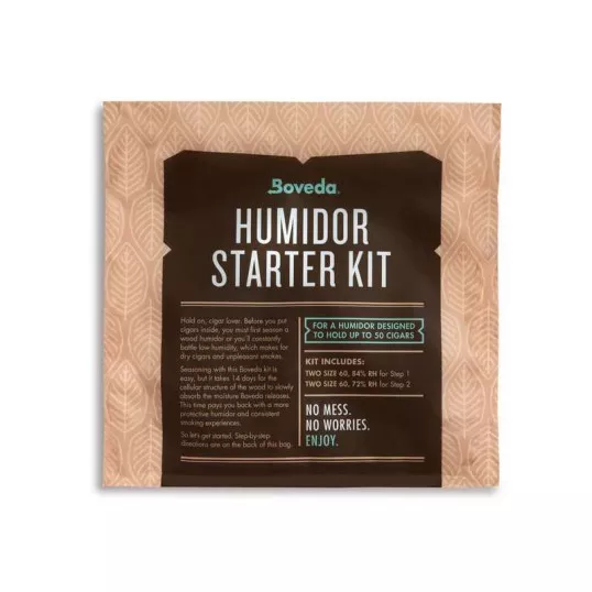 Boveda Humidor Starter Kit, 50 szálas szivar tároló dobozok beüzemeléséhez és használatához