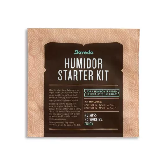 Boveda Humidor Starter Kit, 100 szálas szivar tároló dobozok beüzemeléséhez és használatához