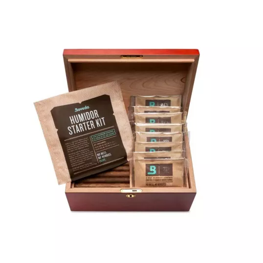 Boveda Humidor Starter Kit, 100 szálas szivar tároló dobozok beüzemeléséhez és használatához