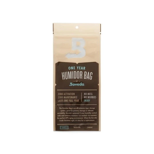 Boveda Humidor Bag Small, szivar tároló 5 szál szivar részére - 11,5 cm x 22,9 cm - Humidor 5-20 szál szivarnak