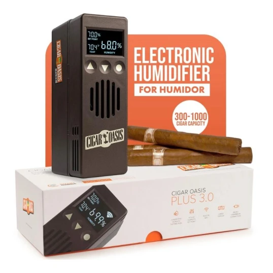Cigar Oasis Plus 3.0 elektromos párásító szivar szekrényekhez - beépített WIFI-vel, akár 1000 szál szivar tárolásához is ideális - 50-100 szál szivarhoz