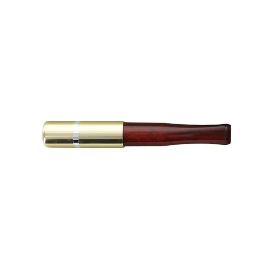 Denicotea Automatic Miny cigaretta szipka rövid, arany és dohánybarna színű - 87mm - Automatic szipka