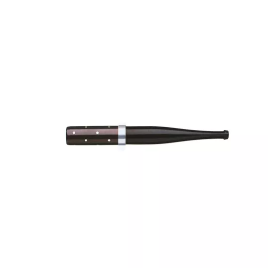Denicotea Automatic Cavalier-Star cigaretta szipka fekete ezüst színű gyűrűvel – 100 mm