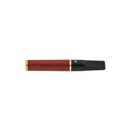 Denicotea Nice cigaretta szipka mahagóni fa borítással, vörösesbarna-fekete, arany színű gyűrűvel – 74 mm