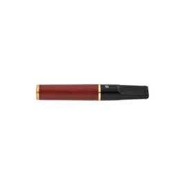 Denicotea Nice cigaretta szipka mahagóni fa borítással, vörösesbarna-fekete, arany színű gyűrűvel – 74 mm