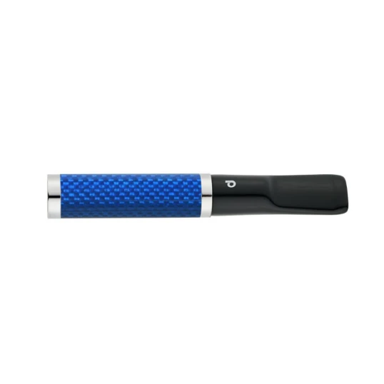 Denicotea Slimline cigaretta szipka kék karbon mintával, slim adapterrel – 69 mm - Standard szipka