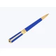 S.T. Dupont Liberté Blue lakkozott kék színű Ballpoint toll - Arany bevonatú