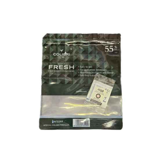 Colibri Keep It Fresh szivartartó tasak + Integra Boost 55%-os 2 utas párásító, 8 g - Colibri-Integra Boost