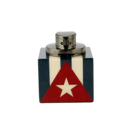 Adorini Cuba Te Amo Table Jet asztali szivar gyújtó 4-es Jet lánggal - Kuba zászló mintával