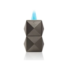 Colibri Quasar Gunmetal, nagy méretű asztali szivargyújtó 3-as szúrólánggal - sötétszürke