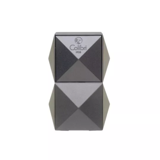 Colibri Quasar Gunmetal, nagy méretű asztali szivargyújtó 3-as szúrólánggal - sötétszürke