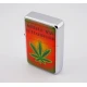 Angel Benzines öngyújtó króm - színes cannabis mintás  - Egész tálca - 4 db