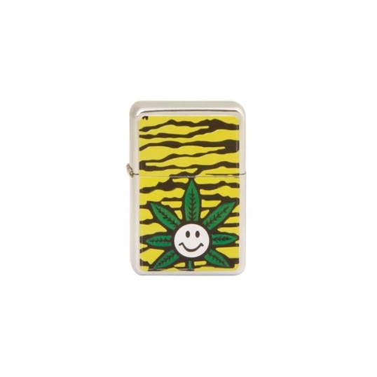 Angel Benzines öngyújtó króm - színes cannabis mintás  - Egész tálca - 4 db