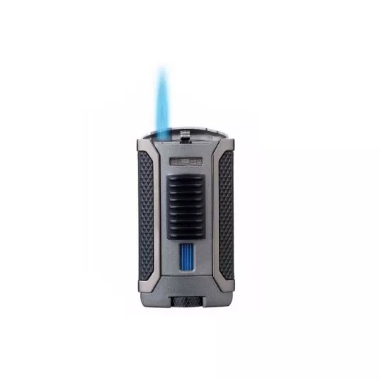 Colibri Apex Matte Charcoal, egyes Jet lánggal égő szivar öngyújtó Pachmayr mintával - matt sötétszürke
