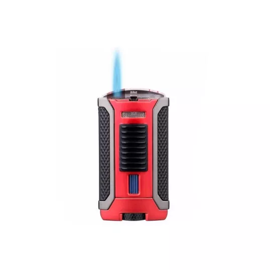 Colibri Apex Matte Red, egyes Jet lánggal égő szivar öngyújtó Pachmayr mintával - matt piros