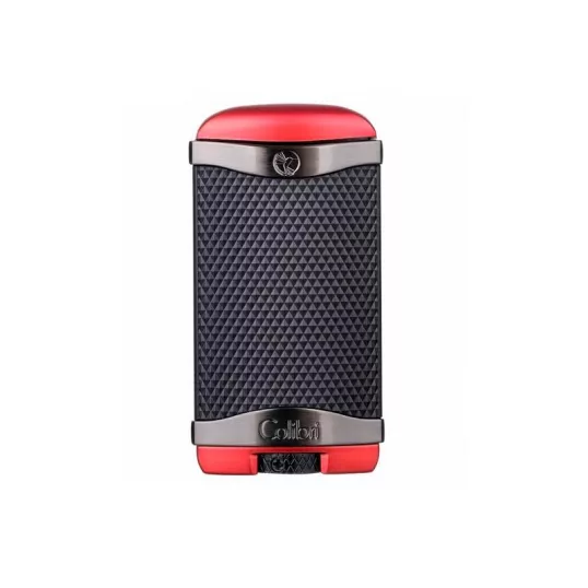 Colibri Apex Matte Red, egyes Jet lánggal égő szivar öngyújtó Pachmayr mintával - matt piros