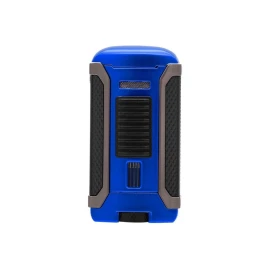 Colibri Apex Matte Blue, egyes Jet lánggal égő szivar öngyújtó Pachmayr mintával - matt kék