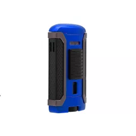 Colibri Apex Matte Blue, egyes Jet lánggal égő szivar öngyújtó Pachmayr mintával - matt kék