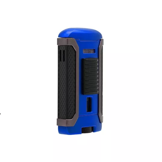 Colibri Apex Matte Blue, egyes Jet lánggal égő szivar öngyújtó Pachmayr mintával - matt kék
