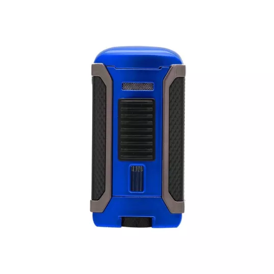 Colibri Apex Matte Blue, egyes Jet lánggal égő szivar öngyújtó Pachmayr mintával - matt kék