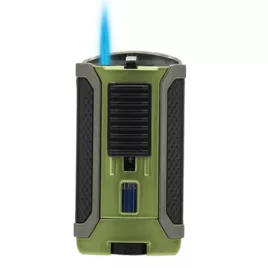 Colibri Apex Matte Green, egyes Jet lánggal égő szivar öngyújtó Pachmayr mintával - zöld