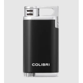 Colibri Belmont, egyes Jet lánggal égő szivar öngyújtó fekete és króm színben