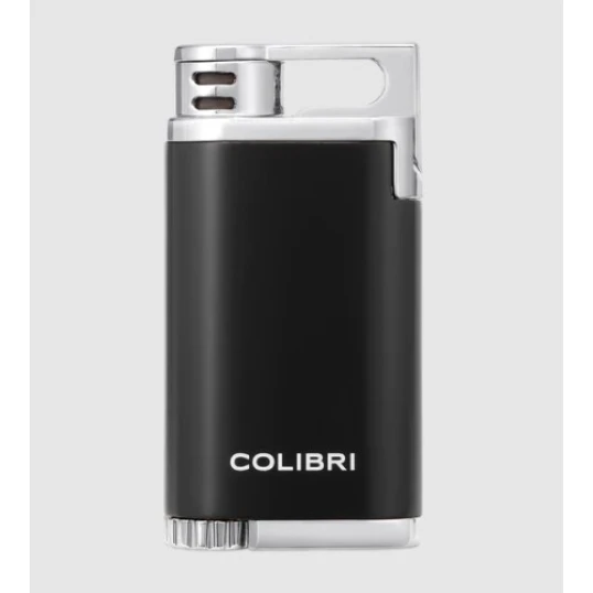 Colibri Belmont, egyes Jet lánggal égő szivar öngyújtó fekete és króm színben - Colibri Belmont
