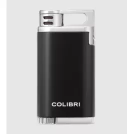 Colibri Belmont, egyes Jet lánggal égő szivar öngyújtó fekete és króm színben