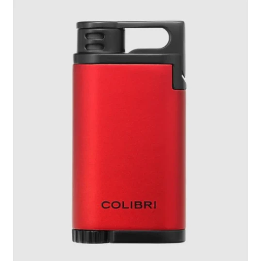 Colibri Belmont, egyes Jet lánggal égő szivar öngyújtó piros és fekete színben - Colibri Belmont