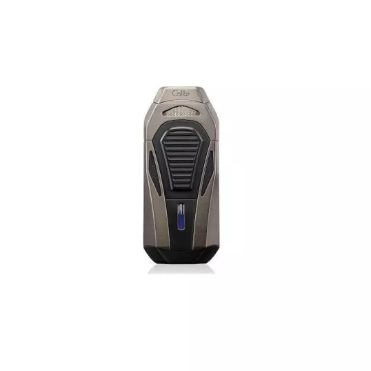 Colibri Boss 3 Jet Gunmetal szivar gyújtó 3-as szúrólánggal és kihajtható dupla pengés szivarvágóval - sötétszürke