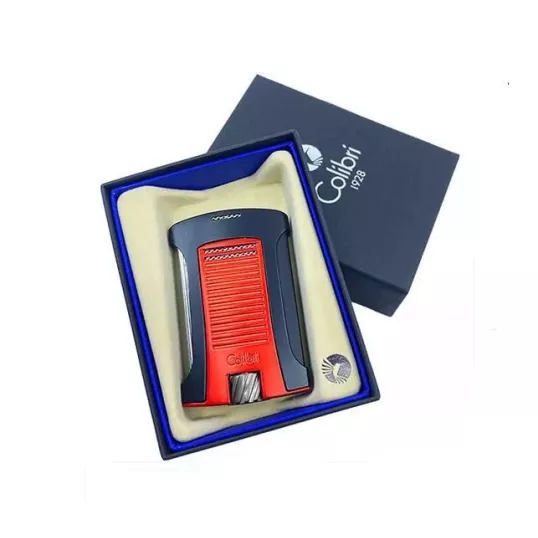 Colibri Daytona Red erős egyes szúrólángos szivar öngyújtó piezo gyújtással - piros
