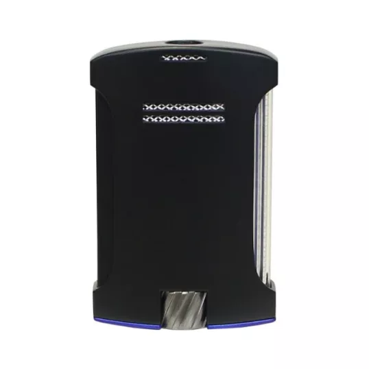 Colibri Daytona Black+Blue erős egyes szúrólángos szivar öngyújtó piezo gyújtással - fekete és kék