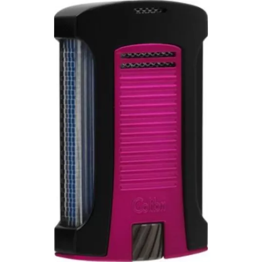 Colibri Daytona Black+Pink erős egyes szúrólángos szivar öngyújtó piezo gyújtással - fekete és rózsaszín