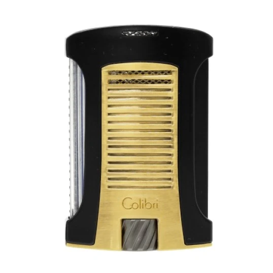 Colibri Daytona Black+Gold erős egyes szúrólángos szivar öngyújtó piezo gyújtással - fekete és arany - Colibri Daytona