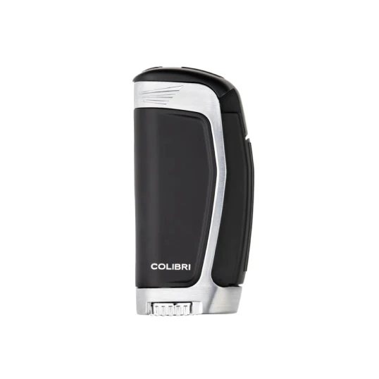 Colibri Enterprise E3 - 3 sugaras oldalsó szúrólángos szivaröngyújtó - fekete,króm