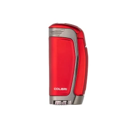 Colibri Enterprise E3 - 3 sugaras oldalsó szúrólángos szivaröngyújtó - piros, gunmetal
