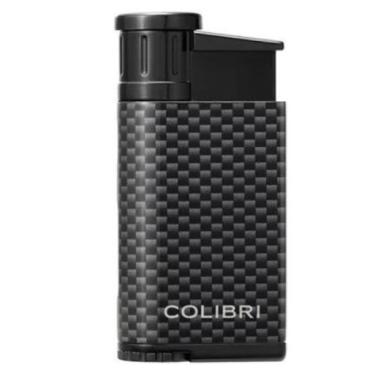 Colibri Evo CF fekete szivaröngyújtó – ferde jet lánggal, karbon mintával - Colibri Evo