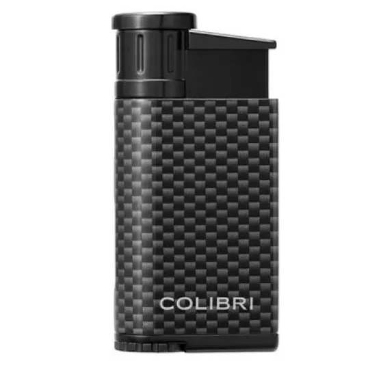 Colibri Evo CF fekete szivaröngyújtó – ferde jet lánggal, karbon mintával