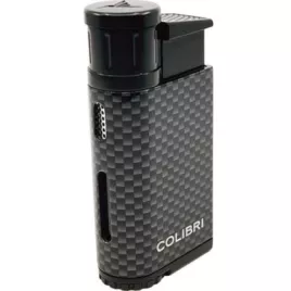 Colibri Evo CF fekete szivaröngyújtó – ferde jet lánggal, karbon mintával