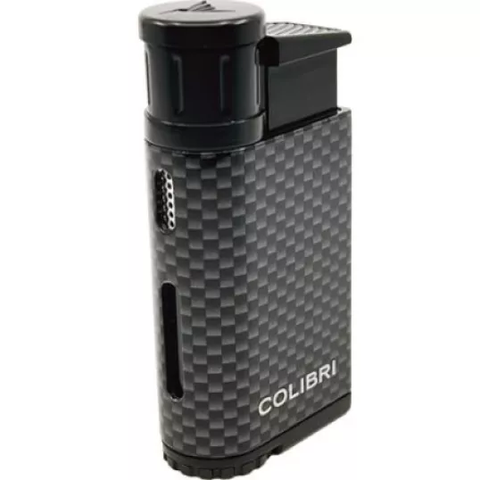 Colibri Evo CF fekete szivaröngyújtó – ferde jet lánggal, karbon mintával