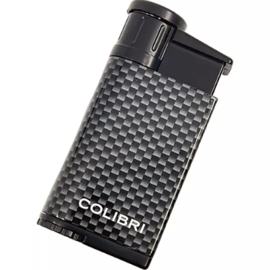 Colibri Evo CF fekete szivaröngyújtó – ferde jet lánggal, karbon mintával