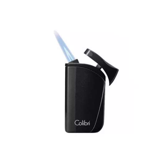 Colibri Falcon Metallic Black különleges kialakítású szúró lángos szivar öngyújtó - fekete