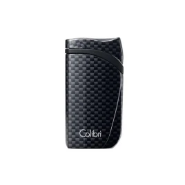 Colibri Falcon Carbon Fiber Black különleges kialakítású szúró lángos szivar öngyújtó - fekete