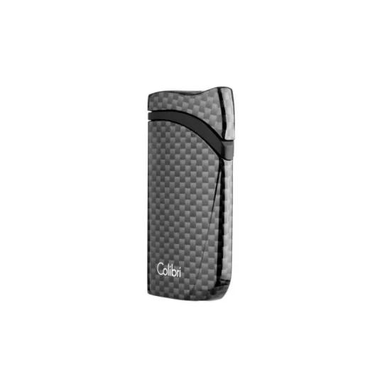 Colibri Falcon Carbon Fiber Black különleges kialakítású szúró lángos szivar öngyújtó - fekete