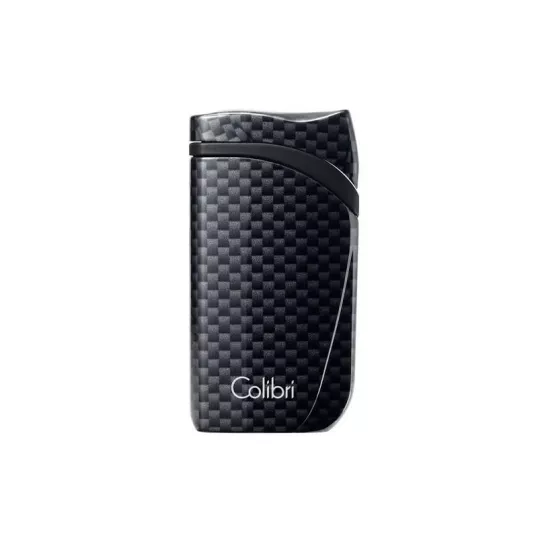 Colibri Falcon Carbon Fiber Black különleges kialakítású szúró lángos szivar öngyújtó - fekete
