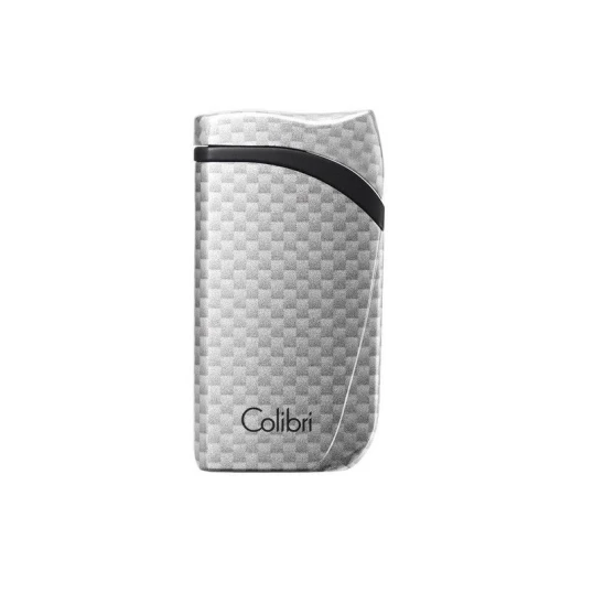 Colibri Falcon Carbon Fiber Silver különleges kialakítású szúró lángos szivar öngyújtó - ezüst - Colibri Falcon