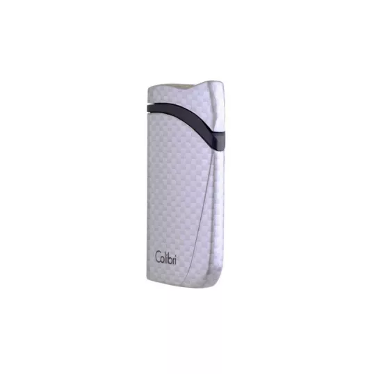 Colibri Falcon Carbon Fiber Silver különleges kialakítású szúró lángos szivar öngyújtó - ezüst