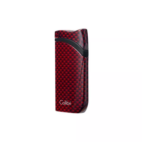 Colibri Falcon Carbon Fiber Red különleges kialakítású szúró lángos szivar öngyújtó - vörös
